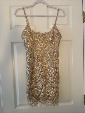 Here Comes The Sun Gold Mini Dress